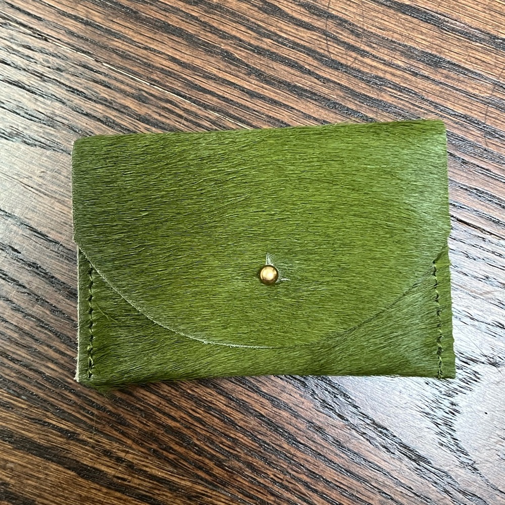 (New) Handmade Green Card Holder
